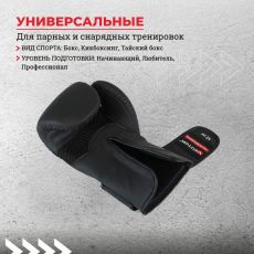 Универсальные тренировочные перчатки Vector Boxing Beats Black 14 oz