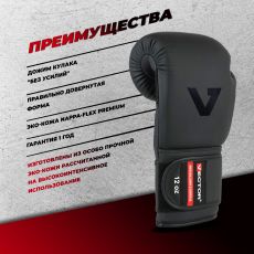 Универсальные тренировочные перчатки Vector Boxing Beats Black 12 oz