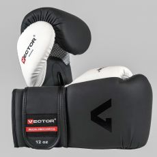 Универсальные тренировочные перчатки Vector Boxing Beats Black/White 14 oz