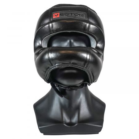 Бамперный шлем Vector Boxing Face Bumper S (53 - 55) черный FLEX
