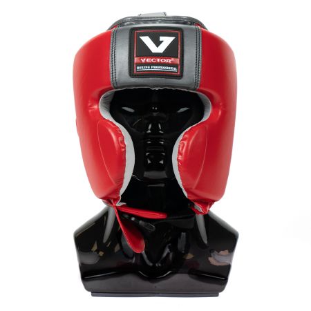 Шлем мексиканского стиля Vector Boxing Mex Head S (53 - 55) красный FLEX