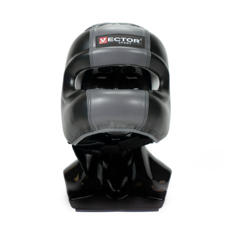Бамперный шлем Vector Boxing Face Bumper M (55 - 57) черно-серый FLEX