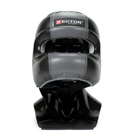 Бамперный шлем Vector Boxing Face Bumper S (53 - 55) черно-серый FLEX