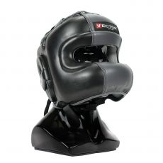 Бамперный шлем Vector Boxing Face Bumper S (53 - 55) черно-серый FLEX