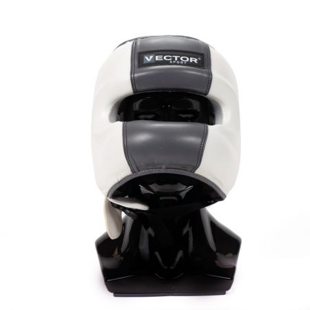 Бамперный шлем Vector Boxing Face Bumper M (55 - 57) бело-черный FLEX