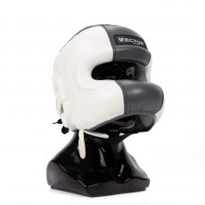 Бамперный шлем Vector Boxing Face Bumper M (55 - 57) бело-черный FLEX