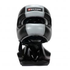 Бамперный шлем Vector Boxing Face Bumper S (53 - 55) черно-серый