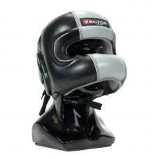 Бамперный шлем Vector Boxing Face Bumper S (53 - 55) черно-серый