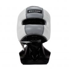 Бамперный шлем Vector Boxing Face Bumper M (55 - 57) бело-серый