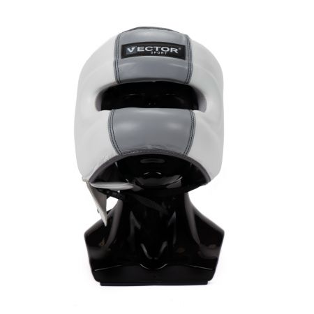 Бамперный шлем Vector Boxing Face Bumper XL (59 - 62) бело-серый