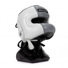 Бамперный шлем Vector Boxing Face Bumper M (55 - 57) бело-серый