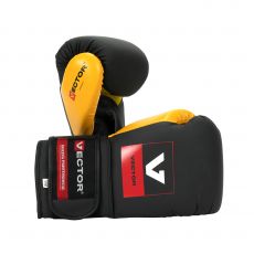 Универсальные тренировочные перчатки Vector Boxing Flex, Black/Yellow 12 oz