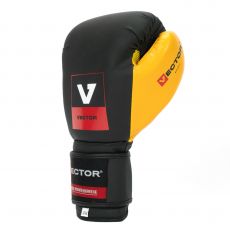 Универсальные тренировочные перчатки Vector Boxing Flex, Black/Yellow 10 oz