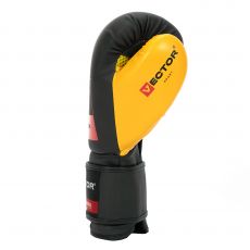 Универсальные тренировочные перчатки Vector Boxing Flex, Black/Yellow 10 oz