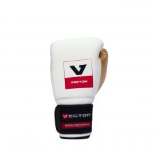 Универсальные тренировочные перчатки Vector Boxing Flex, White/Gold 14 oz