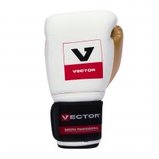 Универсальные тренировочные перчатки Vector Boxing Flex, White/Gold 10 oz