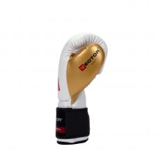 Универсальные тренировочные перчатки Vector Boxing Flex, White/Gold 12 oz