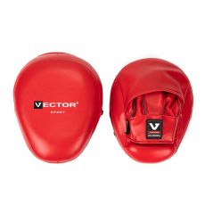 Лапы тренерские для бокса Vector Boxing Punch Mitts красные FLEX