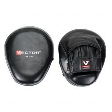Лапы тренерские для бокса Vector Boxing Punch Mitts черные FLEX