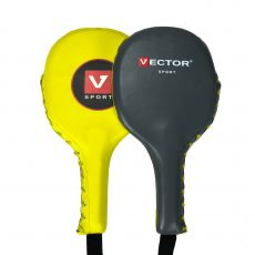 Тренерские лапы-ракетки Vector Boxing Power Paddles черно-желтые