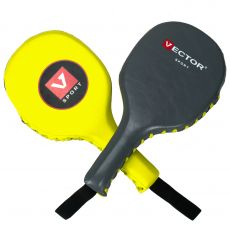 Тренерские лапы-ракетки Vector Boxing Power Paddles черно-желтые
